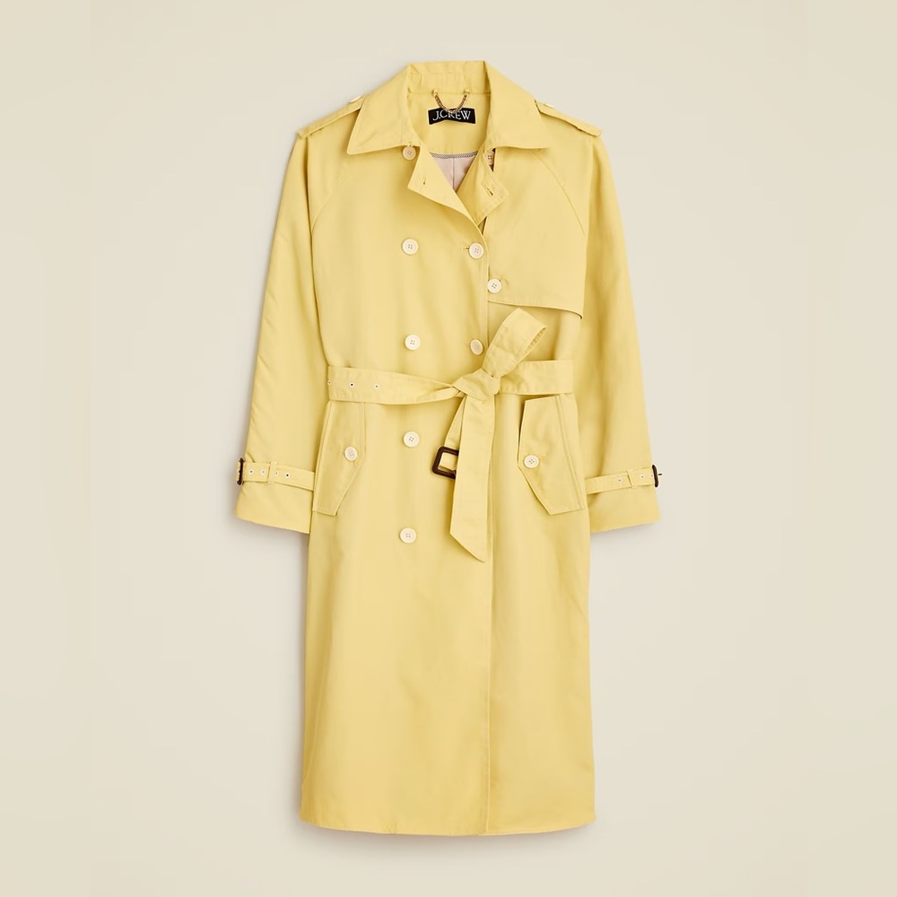 J.Crew Relaxed trench coat in lightweight shiny nylon CD420